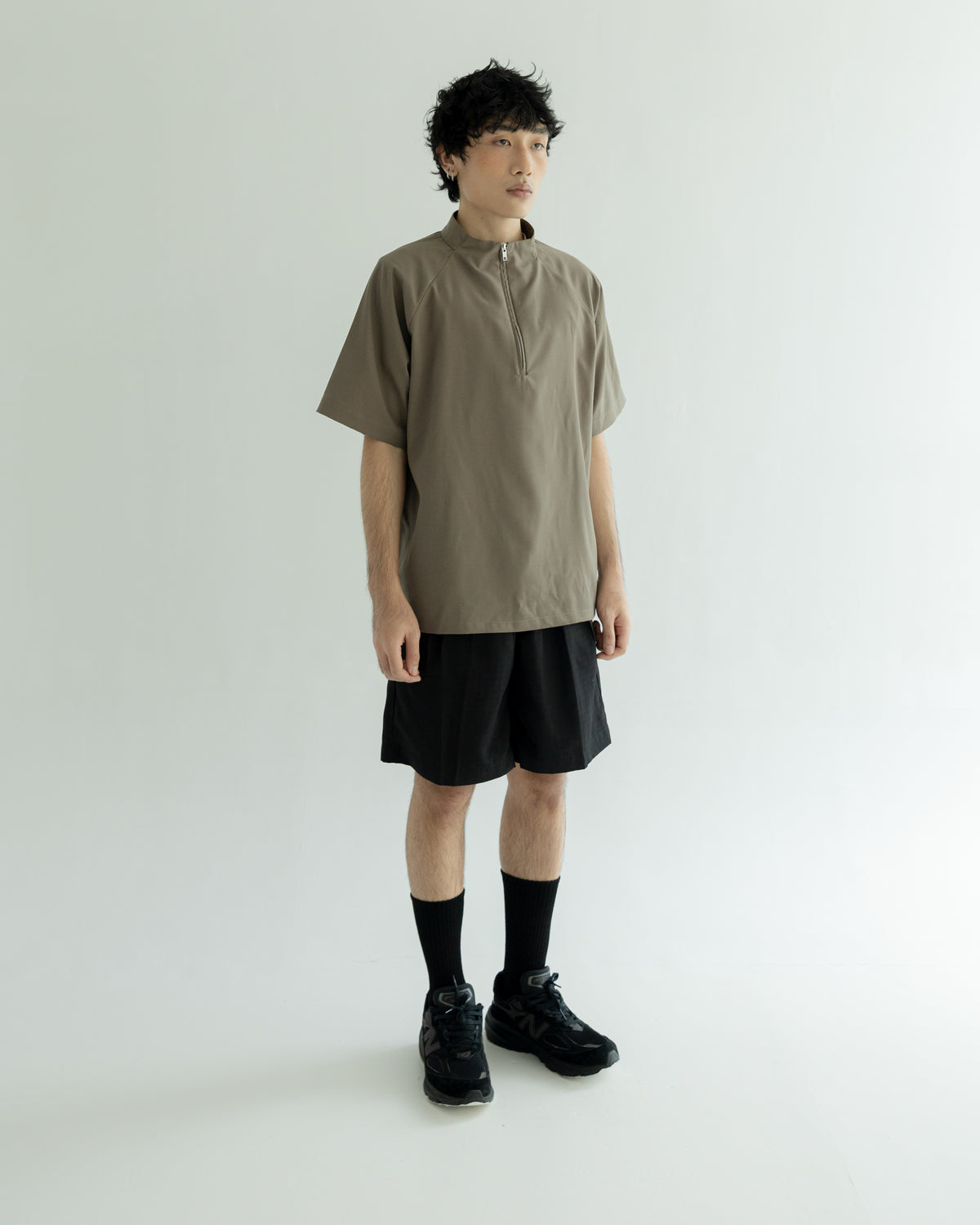 Greige Half Zip Shirt