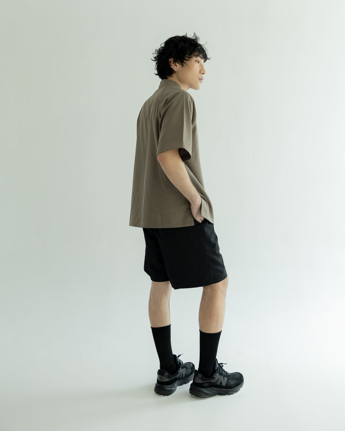 Greige Half Zip Shirt